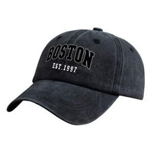 Boston EST. 1997 Vintage Washed Baseball Cap Adjustable Unisex Hat